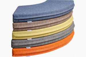 curved seat cushion natural colors