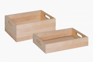 wooden storage trays