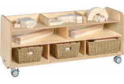 wooden shelving unit